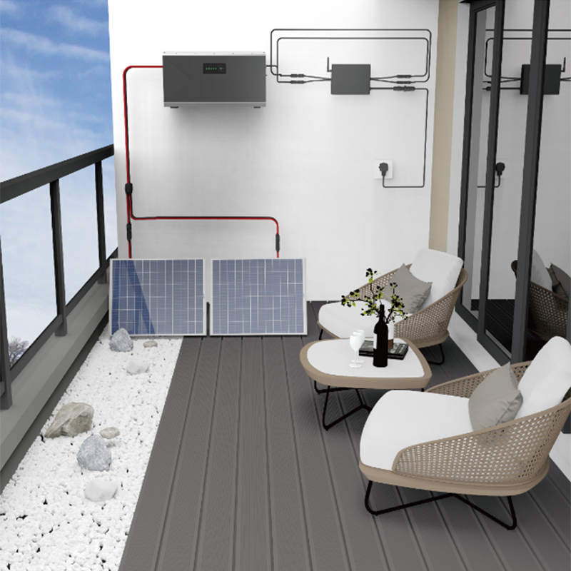 Balkon-Solarset 800 W mit 1,5-kWh-Batterie